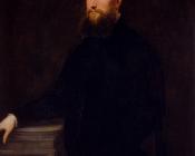 雅格布 罗布斯提 丁托列托 : Portrait Of A Bearded Venetian Nobleman
